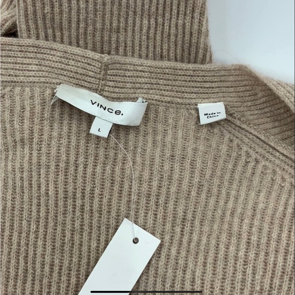 VINCE CASHMERE Ribbed Square Neck Sweater - Picture 5 of 5